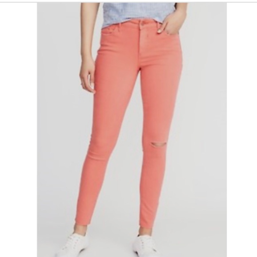 Old Navy Rockstar Super Skinny Coral Color Jeans